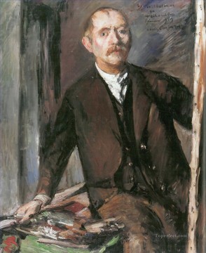 100 Great Art Painting - Lovis Corinth Self portrait in Front of the Easel